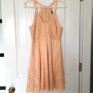 Gianni Bini Peach Eyelet Dress